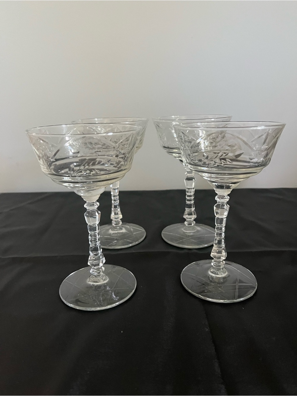 Vintage martini glasses set of 4